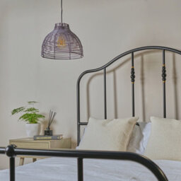 Valuelights Lobster Pot Grey Weave Basket Ceiling Lamp Shade And Bulb - thumbnail 3