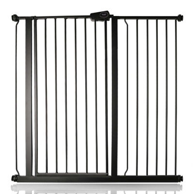 Safetots Extra Tall Metal Safety Gate Pressure Fit, 107.4Cm - 115Cm, Matt Black, 104Cm In Height, Extra Tall Baby Gate - image 1