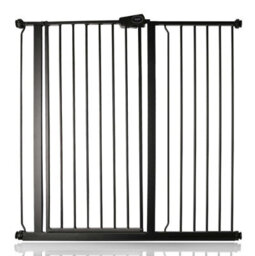 Safetots Extra Tall Metal Safety Gate Pressure Fit, 107.4Cm - 115Cm, Matt Black, 104Cm In Height, Extra Tall Baby Gate - thumbnail 1