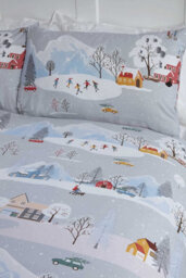 Winter Town Christmas Double Duvet Cover Set - thumbnail 2