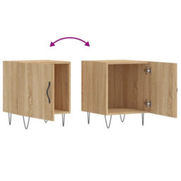 Berkfield Bedside Cabinet Sonoma Oak 40X40X50 Cm Engineered Wood - thumbnail 9