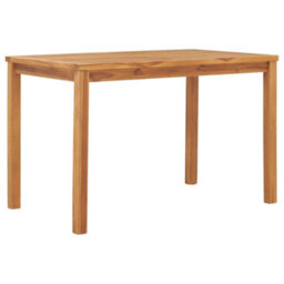 Berkfield Garden Dining Table 120X70X77 Cm Solid Teak Wood