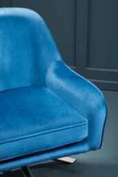 Orsina Midnight Velvet Arm Chair, Luxury Velvet Upholstered Accent Chair, Comfortable Armchair For Home - thumbnail 6