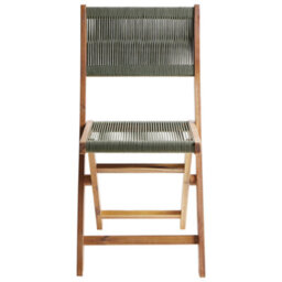 Wyld and Coco Garden Dining Set Green Acacia Wood 120 X 60 Cm - Table And 4 Foldable Chairs - thumbnail 5