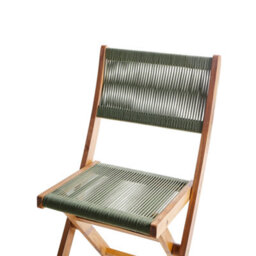 Wyld and Coco Garden Dining Set Green Acacia Wood 120 X 60 Cm - Table And 4 Foldable Chairs - thumbnail 7