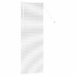 Berkfield Window Blind With Curtains Manual White Aluminium - thumbnail 5