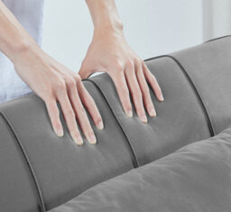Sofa Bed Double, Convertible 3 In 1 Pull Out Velvet Sofa Bed, 2 Seater Guest Bed Settee, Max Load 300Lbs - Gray - thumbnail 7