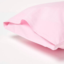 Homescapes Pink Cotton Kids Pillowcases 40 X 60 Cm 200 Thread Count, 2 Pack - thumbnail 2
