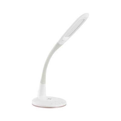 Stylish White Touch Control Led Desk Lamp With Dimming And Wireless Charging - image 1