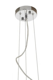 Orsina 3 Bulb Pendant Light, Cone-Shaped Pendant Light With Clear Glass & Chrome Frame, Crystal Ceiling Light - thumbnail 5