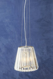 Orsina 3 Bulb Pendant Light, Cone-Shaped Pendant Light With Clear Glass & Chrome Frame, Crystal Ceiling Light - thumbnail 2