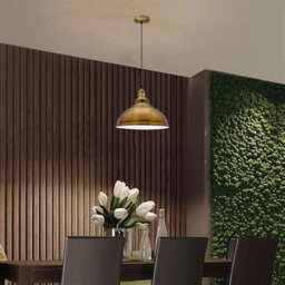 Ledsone Brass Pendant Light  Retro Industrial Hanging Lamp With Metal Ceiling Shade, Led Compatible - thumbnail 5