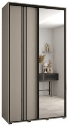 Arte Elegant Dakota Vii Sliding Door Wardrobe 1400mm - Compact Storage With Mirrored Door, Hanging Rails, And Shelves H2350mm D600mm - thumbnail 2