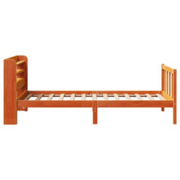 Berkfield Bed Frame With Headboard Without Mattress Wax Brown 100X200 Cm - thumbnail 7