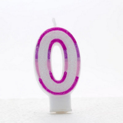 Apac Pink Birthday/anniversary Number Candles (Pack Of 6) White/pink (9)
