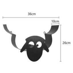 Black Sheep Toilet Roll Paper Metal Holder Tissue Storage Wall Mount - thumbnail 2