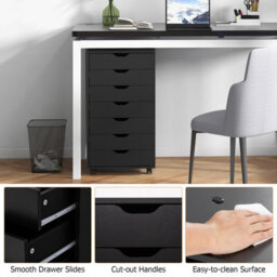 Costway 7 Drawer Chest Mobile Storage Dresser Floor Cabinet Organizer W/ Wheels - thumbnail 9