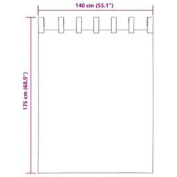 Berkfield Voile Curtains With Loops 2 Pcs Sand 140X175 Cm - thumbnail 8