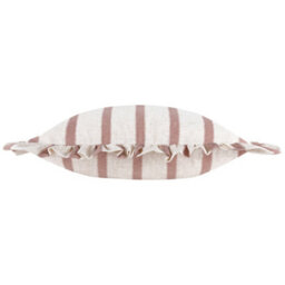 Wylder Connie Striped Ruffle Polyester Filled Cushion, Clay Pink, 35Cm X 50Cm - thumbnail 3