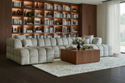 My Furniture Berlin U-Shaped Corner Sofa - Large 370 Cm X 165 Cm X 71 Cm - Light Taupe Chenille. - thumbnail 2