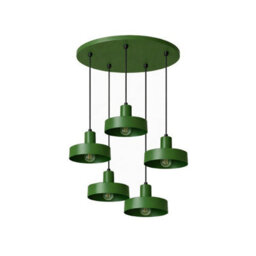 Luminosa Lighting Luminosa Velyo Cluster Pendant Ceiling Light Green 5X E27 - thumbnail 1