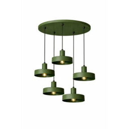Luminosa Lighting Luminosa Velyo Cluster Pendant Ceiling Light Green 5X E27 - thumbnail 2