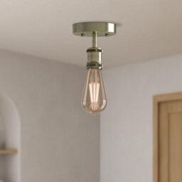 2 Pack Of Single Head Fully Earth Ceiling Light Retro Flush Mount E27 Lamp Holder Sconce Chandeliers Pendent Set - thumbnail 2