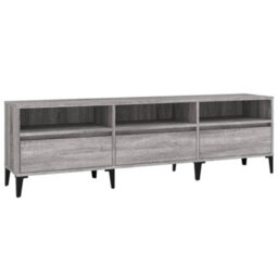 Berkfield Classic Tv Cabinet Grey Sonoma 150X30X44.5 Cm Engineered Wood - thumbnail 1