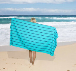 Gc Gaveno Cavailia 1Pk Beach Towel Cabana Stripe Sand Free 100X200 Blue - thumbnail 2