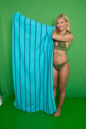 Gc Gaveno Cavailia 1Pk Beach Towel Cabana Stripe Sand Free 100X200 Blue