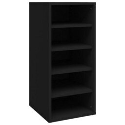 Berkfield Shoe Cabinets 2 Pcs Black 31.5X35X70 Cm Engineered Wood - thumbnail 5