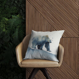 Warren Reed Designer Polar Bear Watercolour Outdoor Cushion 45Cm X 45Cm - thumbnail 2