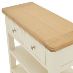 The Furniture Market Marbury Cream Painted 2 Drawer Hall Console Table - thumbnail 5