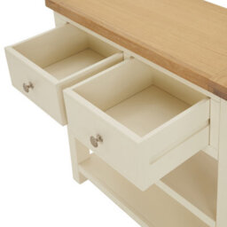 The Furniture Market Marbury Cream Painted 2 Drawer Hall Console Table - thumbnail 6