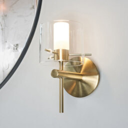 Spa Gene Satin Brass Effect Wired Led Wall Light - thumbnail 1