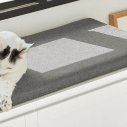Sobuy Fsr136-W,cat House Shoe Bench Shoe Cabinet With 3 Built-In Cat Bowls,white,w90Xd35Xh48 - thumbnail 5
