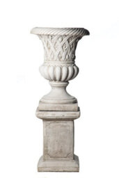 Large Edwardian Design Vase On Giant Square Plinth - thumbnail 5