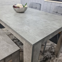 Kosy Koala Grey Kitchen Dining Table, 2 Grey Tufted Velvet Chairs And 1 Bench Dining Set - thumbnail 9