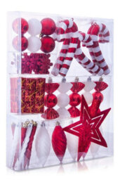 Christmas Tree World The Red & White Bauble 52Pc Accessories Set - thumbnail 5