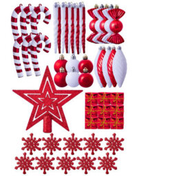 Christmas Tree World The Red & White Bauble 52Pc Accessories Set - thumbnail 3