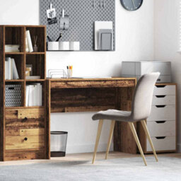 Berkfield Rustic Writing Desk Old Wood Engineered Wood 100 X 40 X 76 Cm Durable - thumbnail 2