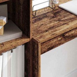 Berkfield Rustic Writing Desk Old Wood Engineered Wood 100 X 40 X 76 Cm Durable - thumbnail 4