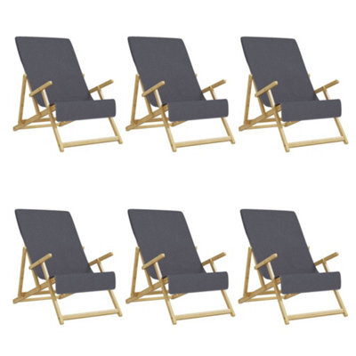 Berkfield Soft Beach Towels 6 Pcs Anthracite 60X135 Cm Fabric 400 Gsm