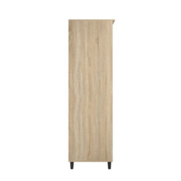 LPD Stockholm Chevron 2 Door Wardrobe - Engineered Wood - L58 X W100 X H190 Cm - Sonoma Oak/black Matte - thumbnail 3