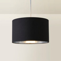 Valuelights Reni Black & Silver Inner Drum Ceiling Lamp Shade And Bulb (D)25Cm - thumbnail 6