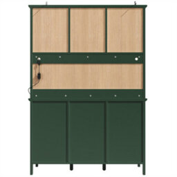 Abrihome Sideboard, Storage Cabinet, Kitchen Cabinet, Tall Sideboard With Led Lighting, 120X40X179 Cm, 4 Doors & 3 Drawers, Green - thumbnail 6