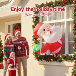 Living And Home 1 Meter Inflatable Outdoor Decoration With Led Lights For Christmas - thumbnail 2