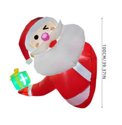 Living And Home 1 Meter Inflatable Outdoor Decoration With Led Lights For Christmas - thumbnail 8
