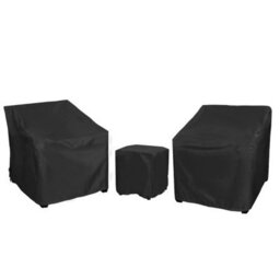 Protective Covers For Patio Furniture, Set Of 3 Waterproof Tavern Chair Covers, Black - thumbnail 1