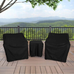 Protective Covers For Patio Furniture, Set Of 3 Waterproof Tavern Chair Covers, Black - thumbnail 5